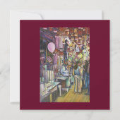 Carte Balloon rose soleil et lune, Singapour (Devant)