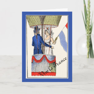 Carte Balloon Vive la France 1898