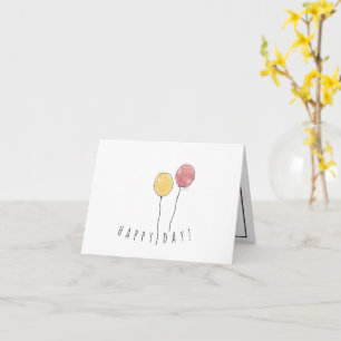 Carte Balloons Aquarelle Bonne Fête