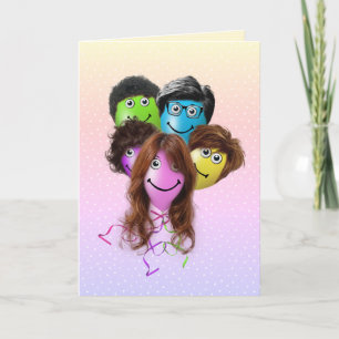 Carte Balloons de fête d'anniversaire de personnes drôle