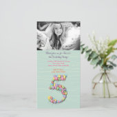 Carte Balloons de fête de 5e anniversaire (Debout devant)