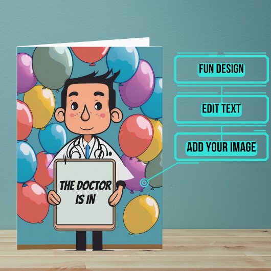 Carte Balloons Drôle Docteur Anniversaire