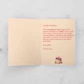 Carte Balloons en forme de gâteau de fête rose orange es (Intérieur)