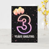 Carte Balloons et Confetti d'anniversaire (Fleur jaune)