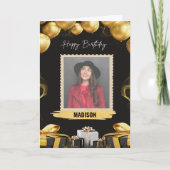 Carte Balloons et présentateurs Gold & Black (Devant)