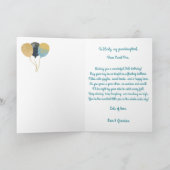 Carte Balloons Gingham Bleu Sarcelle pour l'anniversaire (Intérieur)
