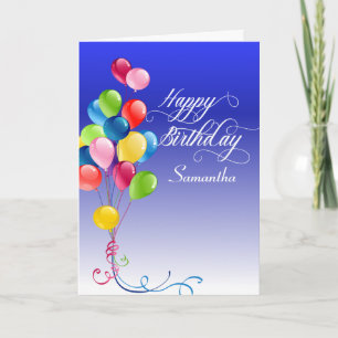 Carte Balloons Joyeux Anniversaire Personnalisés