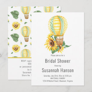 Carte Ballotte à air chaud et Fête des mariées tournesol