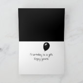 Carte Ballotte Anniversaire En Noir (Intérieur)