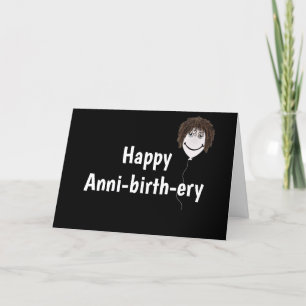 Carte Ballotte Anniversaire En Noir