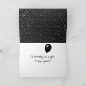Carte Ballotte Anniversaire En Noir (Intérieur)