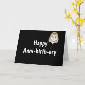 Carte Ballotte Anniversaire En Noir (Fleur jaune)