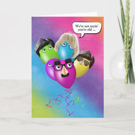 Carte Ballotte d'anniversaire arc-en-ciel du groupe (Devant)