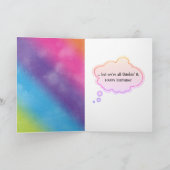 Carte Ballotte d'anniversaire arc-en-ciel du groupe (Intérieur)