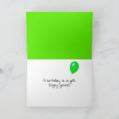 Carte Ballotte d'anniversaire avec cheveux (Intérieur)