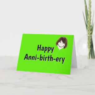 Carte Ballotte d'anniversaire avec cheveux