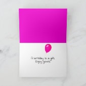 Carte Ballotte d'anniversaire avec cheveux (Intérieur)