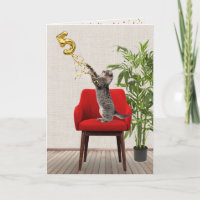 Ballotte du 5e anniversaire avec chat Tabby