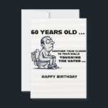 Carte Balls in the Water, Funny 60th Birthday Card pour<br><div class="desc">Balls in the Water, Funny 60th Birthday Card for Him, 60th Card for Dad, For Husband, Grandad, Balls, Men, 60, Rude 60th Card Célébrez sa 60th importante avec une torsion hilarante! Cette drôle de carte d'anniversaire "Balls in the Water" est parfaite pour les papas, les maris, les grands-parents, ou tout...</div>