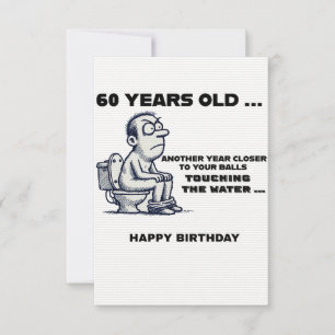 Carte Balls in the Water, Funny 60th Birthday Card pour