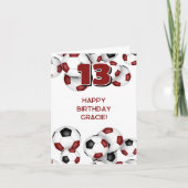 Carte bals de football de maroon filles garçons heureux (Devant)