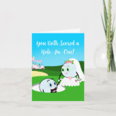 Carte Bals de golf Mariages mignons Félicitations (Devant)