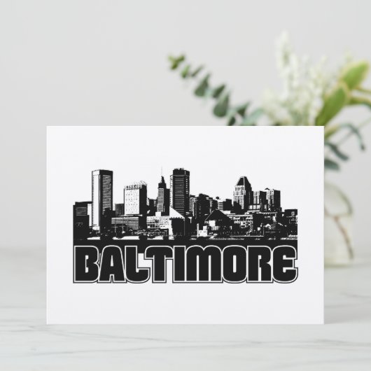 Carte Baltimore Skyline (Debout devant)