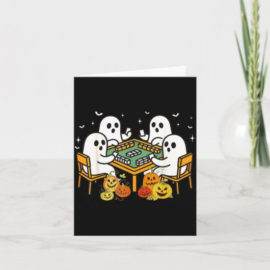 Carte Bam Boo Halloween Ghost Mahjong Funny Costume Game (Devant)
