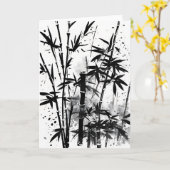 Carte Bamboo - Fleurs aquarelles (Fleur jaune)