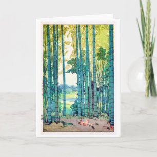 Carte Bamboo Grove, Hiroshi Yoshida, Woodcut