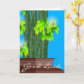 Carte Bambou chanceux, bonne chance (Fleur jaune)