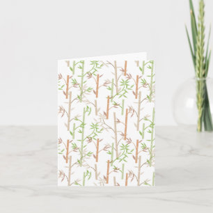 Carte Bambou Foliage Oriental Feuilles de verdure