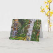 Carte Bambou orange (Fleur jaune)