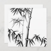 Carte Bambou - style chinois - sans cadre (Devant / Derrière)