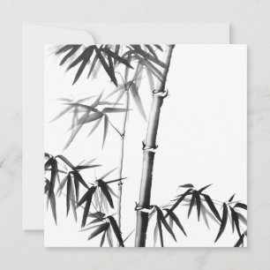 Carte Bambou - style chinois - sans cadre