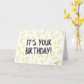 Carte Banana Anniversaire (Fleur jaune)
