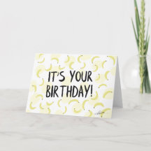 Carte Banana Anniversaire