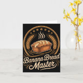 Carte Banana Bread Master Baker Chef Humor Fall Baking L (Fleur jaune)