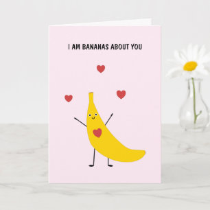 Carte  Banana Je suis Bananes à propos de toi Valentine 