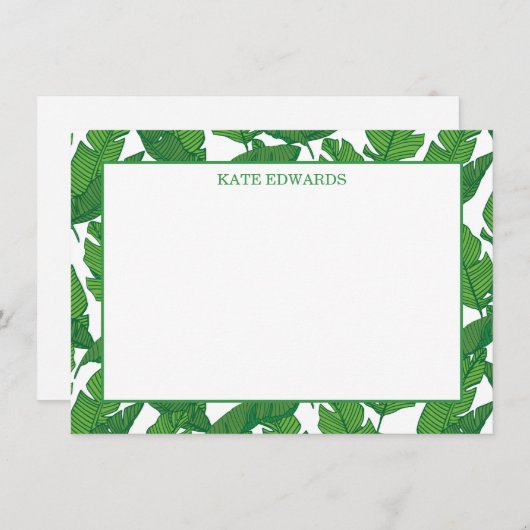 Carte Banana Leaf Flat Note (Devant / Derrière)