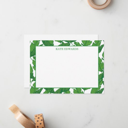 Carte Banana Leaf Flat Note (Devant/Arrière en situation)