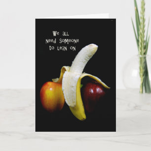 Carte Banana Leaning On Apple Thing of you