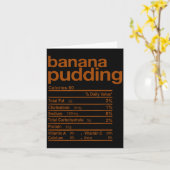 Carte Banana Pudding Nutrition Facts Funny Thanksgiving (Fleur jaune)