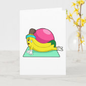 Carte Banane au yoga Fitness (Fleur jaune)