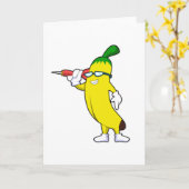 Carte Banane aux fléchettes avec fléchettes (Fleur jaune)