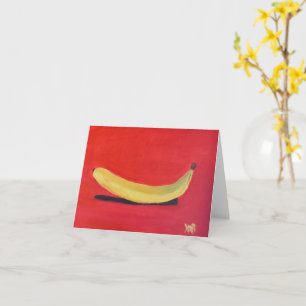 Carte Banane avec fond rouge