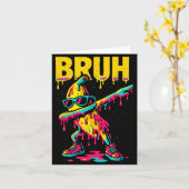 Carte Banane Dabbing Bruh Goutte Glace Banane Jeunesse B (Fleur jaune)