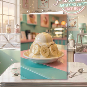 Carte Banane en résine Sundae Anniversaire de ma petite-