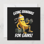 Carte banane faisant de l'exercice (Dos)