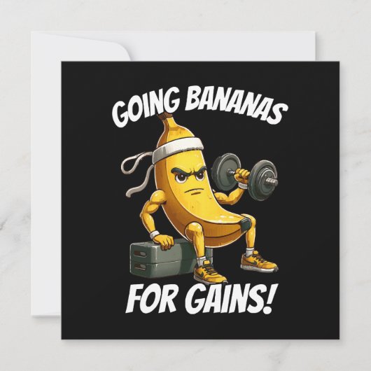 Carte banane faisant de l'exercice (Devant)
